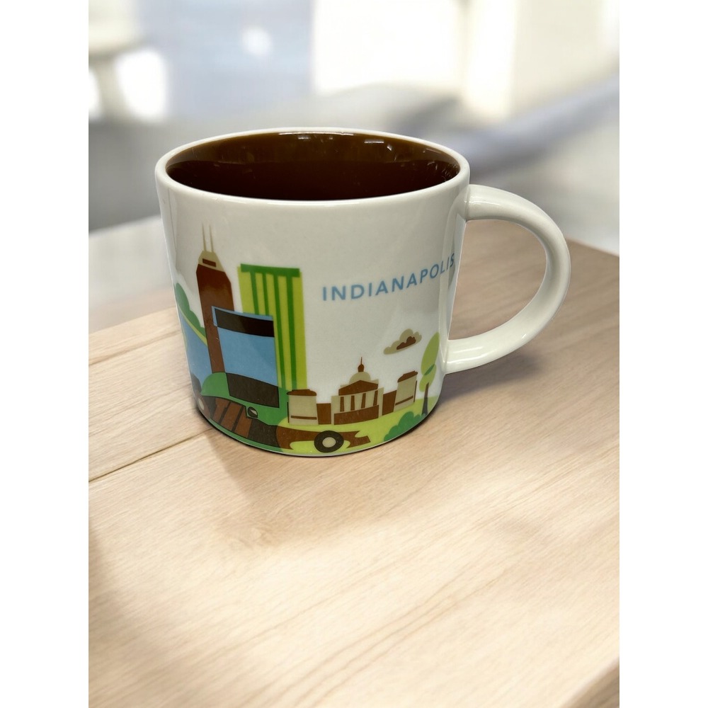 Starbucks Indianapolis You Are Here Ceramic Mug Cup 14 oz